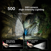 Lampe torche en alliage d'aluminium, batterie au lithium 18650, charge directe, étanche, ultra-puissante, pour patrouille nocturne, lumière blanche