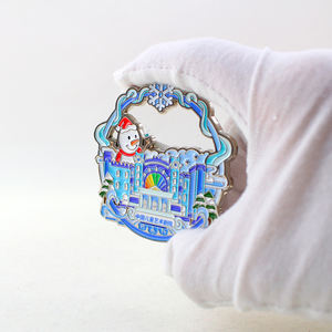 Imán de nevera de metal de doble cara con diseño de la Famosa Gran Ópera, recuerdo turístico cultural de la ciudad, lugar turístico creativo - Product Image 3