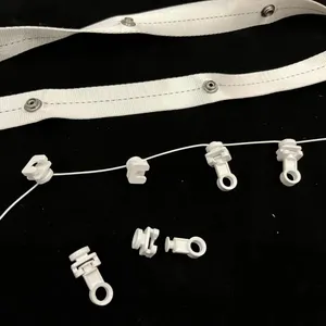 Trek tirai listrik Silent Aluminium Aloi fitting beadable pelari untuk bay windows plastic glider hooks