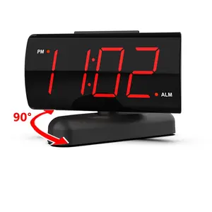 Table Clock Design Smart LED Digital Light Large LCD Screen Digital Mirror Table Alarm Clock With Temperature Display