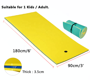 Thảm Nổi Nước Màu Vàng/Xanh Dương Cho Hồ Nổi Đệm Của 3 Lớp Bọt Bơi Siêu Nổi. - Product Image 2