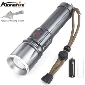 AloneFire X900 Flashlight T6 Led Aluminum Zoom Zaklamp Bright light Tactical Outdoor Travel Hiking Torch 18650 26650 battery