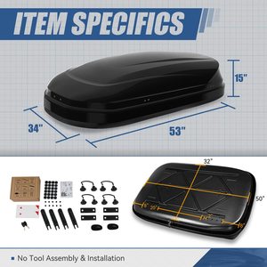 Échantillon gratuit sac de toit de voiture sac à bagages, sac de rangement de 15 pieds cubes pour tous les véhicules, sac de toit pliable extérieur pour la conduite autonome - Product Image 2