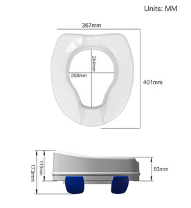 阳光护理家庭护理2英寸便携式凸起马桶座圈，易于老年人自行组装 - Product Image 2