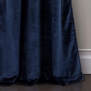Cortinas Opacas de Terciopelo Bicolor DaiRui S Fold, Parte Superior Blanca, Parte Inferior Azul Marino, con Ojales, Aislantes Térmicos, para Cortinas Modernas de Lujo - Product Image 3