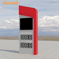 Panneau publicitaire LED en aluminium et acier inoxydable imperméable, personnalisable, pour publicité extérieure, sur pied