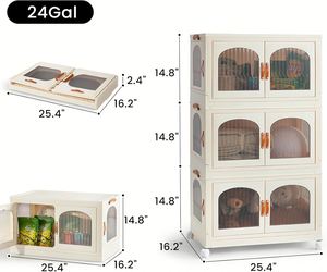 Rectangle Eco-Friendly Collapsible Stackable Storage <b>Bins</b> <b>Lids</b> Wheels PP+PET 35L+ 10kg+ Folding Box Foldable Clothing Cabinet - Product Image 6