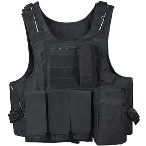 Waterproof Low MOQ Durable Multi-function black Tactical Vest for Training