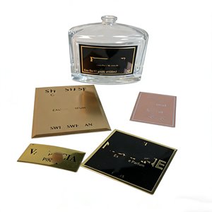 Stiker Label Kaca Emas Custom dengan Logo Embos Matte untuk Pompa Semprot Maskara, Serum Perawatan Kulit, Krim Wajah, Tetes Mata, Wig - Product Image 3