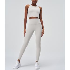Nueva Ropa de Yoga de Verano para Mujer, Chaleco Deportivo Ajustado, Top Sin Mangas y Pantalones Ajustados para Entrenamiento Deportivo - Product Image 4