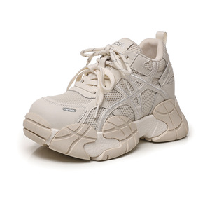 Baskets compensées épaisses pour femmes, style Dad Sneakers, Nouveautés Printemps 2026, Polyvalentes, Tendance, Chaussures de marche respirantes et confortables - Product Image 1