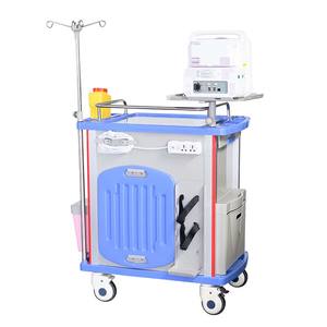 รถเข็นฉุกเฉินทางการแพทย์,รถเข็นเด็กตกสำหรับโรงพยาบาลเฟอร์นิเจอร์แบบพกพายา ABS พลาสติก ICU - Product Image 2