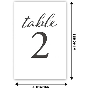 Đen 1-25 đám cưới Bảng số đầu bảng thẻ hai mặt 4x6 trang trí với bảng số chủ sở hữu Trung tâm phục vụ thực phẩm - Product Image 6