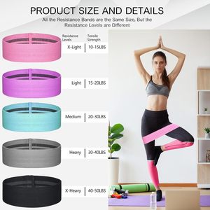 Juego de Bandas de Resistencia de Tela Ugasport, Equipo de Gimnasio Elástico, Modelo Circular UGA-Bans-240923, Entrenamiento de Cadera, Origen Hubei, Bolsa OPP - Product Image 2