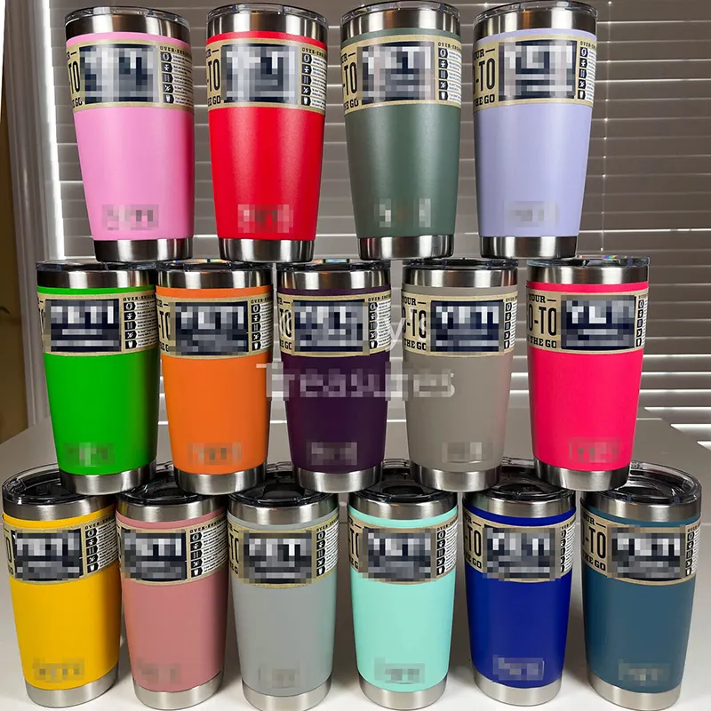 Custom Brand Double Wall 20oz 30oz Vacuum Insulated Stainless Steel YETY YETYS Vasos Tumblers Cup With Magnetic Lid