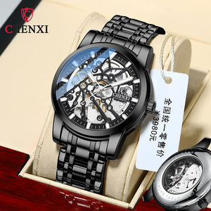 <b>Skeletonized</b> <b>Automatic</b> Mechanical <b>Watch</b> Waterproof Luminous Men's Stainless Steel Strap Mechanical <b>Watch</b> - Product Image 5