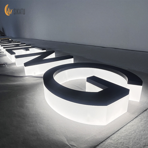 Tùy chỉnh Acrylic 3D Backlit chữ dẫn dấu hiệu điện tử chữ kênh với Backlit thư ký - Product Image 2