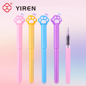 YIREN Kawaii 고양이 발 만년필 <span class=keywords><strong>3D</strong></span> 새끼 고양이 디자인 어린이와 소녀를위한 귀여운 동물 문구 - Product Image 1