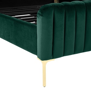 Mobilier <span class=keywords><strong>de</strong></span> chambre à coucher King Size, cadres <span class=keywords><strong>de</strong></span> lit avec panneau élégant, tête <span class=keywords><strong>de</strong></span> lit et extrémités <span class=keywords><strong>de</strong></span> pieds en métal pour adultes et enfants - Product Image 6