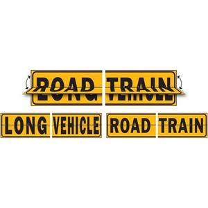 TREN DE CARRETERA/VEHICULO LARGO CON BISAGRAS 2 PIEZAS 600X250MM CLASE 2 SEÑAL REFLECTANTE Reflectante Bisagra de un solo lado - Product Image 2