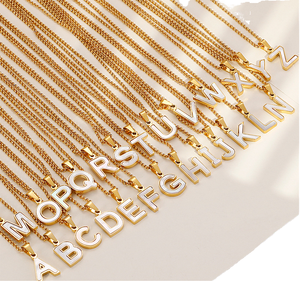 <span class=keywords><strong>สร้อย</strong></span>คอจี้ตัวอักษรภาษาอังกฤษ 26 ตัว ชุบทอง ดีไซน์ทันสมัย ฉลองครบรอบ ประดับเปลือกหอยสีขาว พร้อมโซ่สแตนเลสสตีล 316L รูปทรงกากบาท - Product Image 6