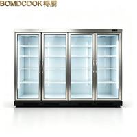 Équipement de réfrigération commerciale, réfrigérateur vitrine à porte en verre, congélateur, machine de présentation de boissons, réfrigérateurs à refroidissement statique
