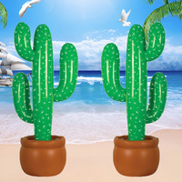 Pot de Cactus Gonflable 36 "Fête Mexicaine à Thème Plage Toile de Fond Hawaïenne Fête de Piscine Désert Décorations de Fête à Thème