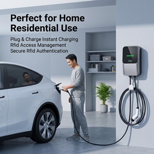 Station de recharge murale pour voiture électrique 7 kW OEM 2026, utilisation domestique, contrôle intelligent par application, Type 2 EVSE pour <span class=keywords><strong>garage</strong></span> résidentiel, villa - Product Image 2