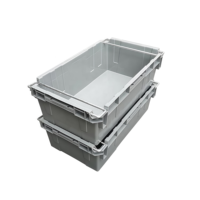Boîte solide en plastique recyclable de qualité alimentaire, caisse empilable, conteneur hygiénique pour la transformation des fruits, légumes et produits de boulangerie