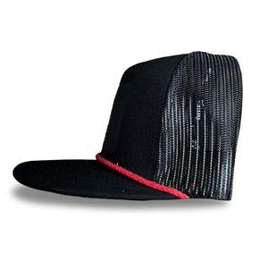 Casquettes de camionneur personnalisées à 5 panneaux 6606, casquette de baseball sportive à 5 panneaux, dos en maille, fermeture à pression, avec logo tissé personnalisé - Product Image 4