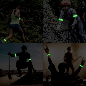 Brazalete Luminoso de Tela con Luz LED para Correr, Brazalete Reflectante de Seguridad para Correr de Noche, para Navidad, Pascua, Halloween - Product Image 5