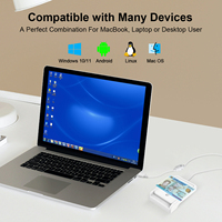 Lector de tarjetas USB ZOWEETEK pago RFID / NFC lector de tarjetas escritor para Windows Mac OS Linux Android lector inteligente escritor tarjeta con Chip