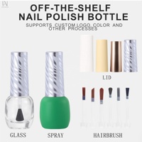 Nouveauté : Mini flacons en verre vides pour vernis à ongles et huiles, 5ml et 6ml, avec pinceaux et bouchons à vis, personnalisables OEM/ODM, marque privée