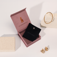 LionwrapacK 2MM Boîte cadeau de bijoux magnétique écologique pour bagues boucles d'oreilles collier, boîte en carton recyclable avec couvercle rabattable