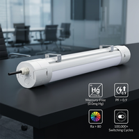 Luminaire LED Tri-proof 2ft 600mm 20W IP66 Étanche Anti-vapeur Éclairage d'urgence Industriel Hôpital Gare Aéroport Garantie 5 ans