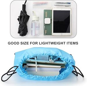 Wholesale Customized Logo Printing gym Foldable Soft Polyester Sports Football <b>Drawstring</b> <b>Bag</b> Backpack Storage Multiple Colors - Product Image 4