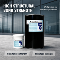 Scellant structurel en silicone bicomposant, approvisionnement en vrac, emballage personnalisé, exportation mondiale, adhésif pour mur-rideau