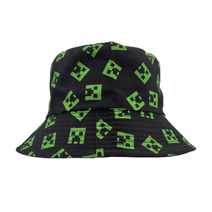 Sombrero de pescador unisex con estampado de <span class=keywords><strong>Minecraft</strong></span> transfronterizo, estilo hip-hop, de ala plana, con diseño de personaje de dibujos animados, para exteriores y protección solar. - Product Image 5