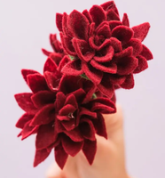 Bouquet de fleurs en feutre fait main de forme personnalisée, fleurs préservées, cadeau pour la Saint-Valentin, anniversaire