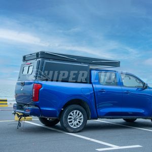 Lều cắm trại ngoài trời loại vỏ cứng lắp trên nóc xe bán tải, mái che bằng nhôm, lều bật lên - Product Image 6