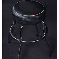 Tabouret de bar pivotant moderne en métal chromé, siège rotatif à 360 degrés, repose-pieds à anneau unique, chaise haute robuste pour cuisine, bar, café