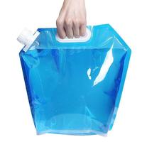 Conteneur d'eau en plastique 5L 10L, emballage grande capacité, poche de stockage transparente avec bec verseur, sac à eau transparent pour le camping
