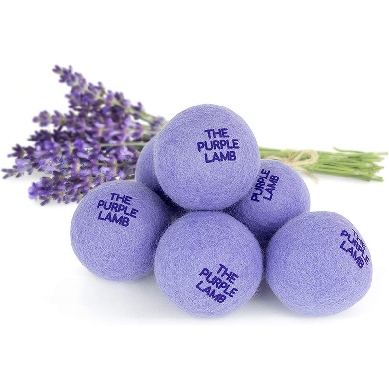 Boules de séchage laine parfumée d'agneau violet