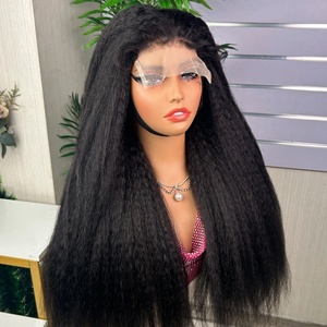 Factory Price <b>Wig</b> SDD Yaki Straight Glueless 5*5 Lace Closure <b>Wig</b> - Product Image 2