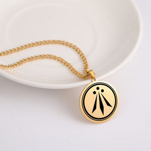 Awen los tres rayos de luz irlandés celta símbolo colgante collar joyería de acero inoxidable - Product Image 2