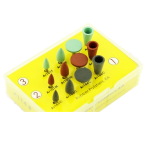 Set di Frese Dentali in Silicone RA per Lucidatura Manuale di Amalgama/Metallo, 12 Pezzi/Scatola - Product Image 3