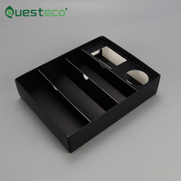 Boîte à sushi personnalisée en carton noir de qualité supérieure - Emballage élégant haut de gamme avec options de dorure à chaud pour Omakase de luxe à emporter
