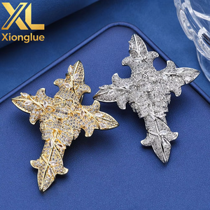 Collier unisexe en acier inoxydable, best-seller, style européen et américain, pendentif croix vintage en zircon, hip-hop, cadeau personnalisé - Product Image 5