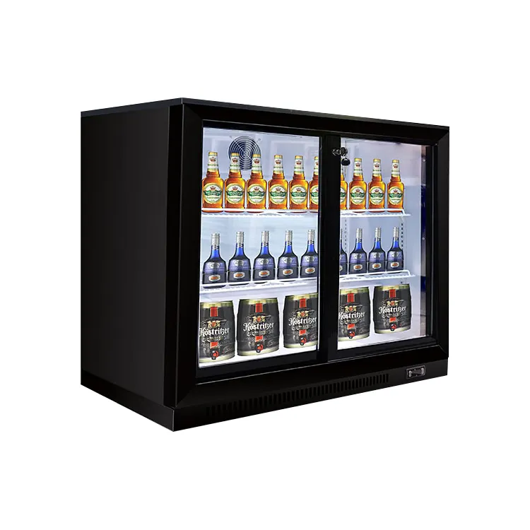Réfrigérateur à porte coulissante en verre Commercial, vitrine verticale pour réfrigérateur, armoire de refroidissement