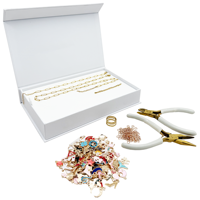 Kit de boîtes cadeaux DIY rigides à finition mate pour la création de bracelets et colliers – Écologique et soirée amusante entre amis – Dropshipping